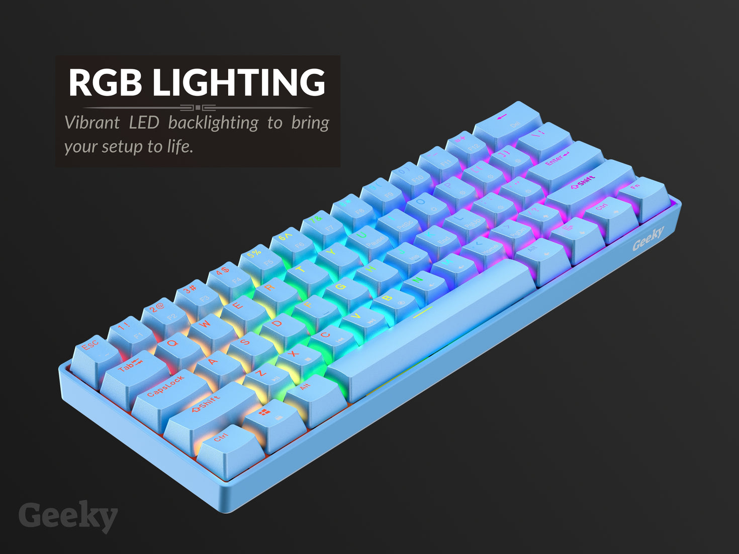 Gkos Keyboard GK61 Gaming Keyboard - US Layout – Geeky